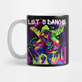 Woman In Graffiti Look Dancing In Disco 1 Mug